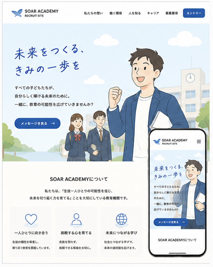 採用ページ サンプルデザイン C案